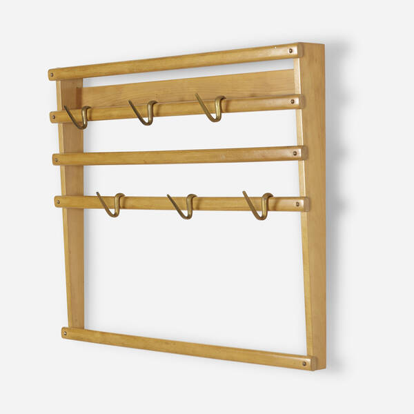 Carl Auböck II. wall-mounted coat rack,