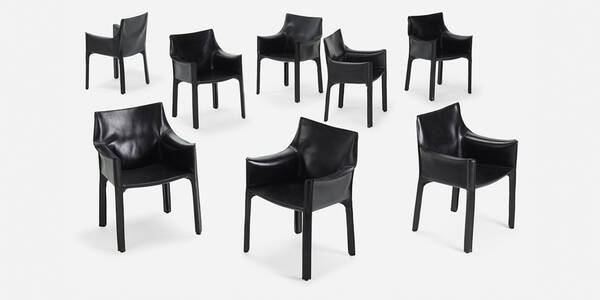 Mario Bellini. Cab chairs, set