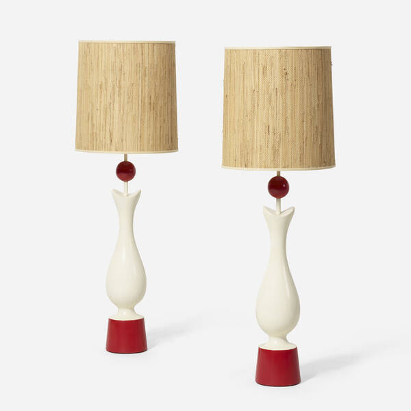 French. table lamps, pair. c. 1950,