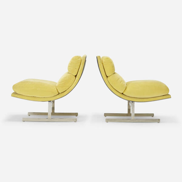 Kipp Stewart. lounge chairs, pair.
