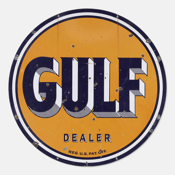 American. vintage Gulf sign. c. 1955,