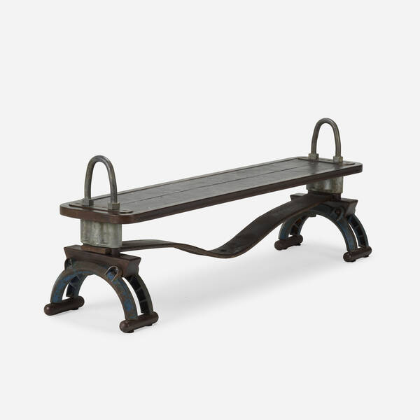 Industrial. bench. c. 1940, patinated