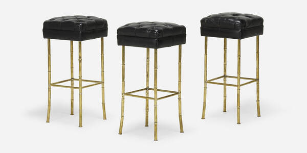 French. stools, set of three. c.