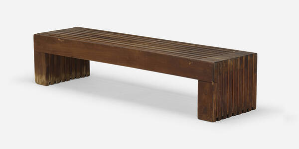 Modern slatted bench 20th century  3a03b0