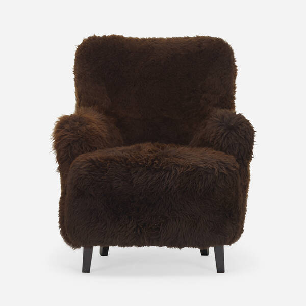 Swedish. lounge chair. c. 1960, fur,