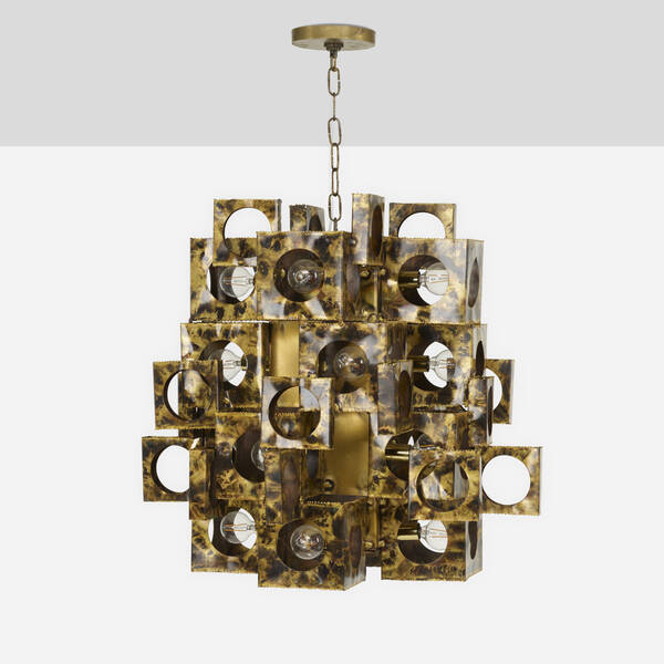 Tom Greene Brutalist chandelier  3a0453