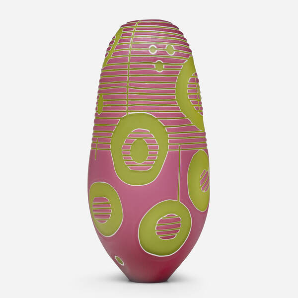 Ethan Stern Clef Pink Green vessel  3a04c2