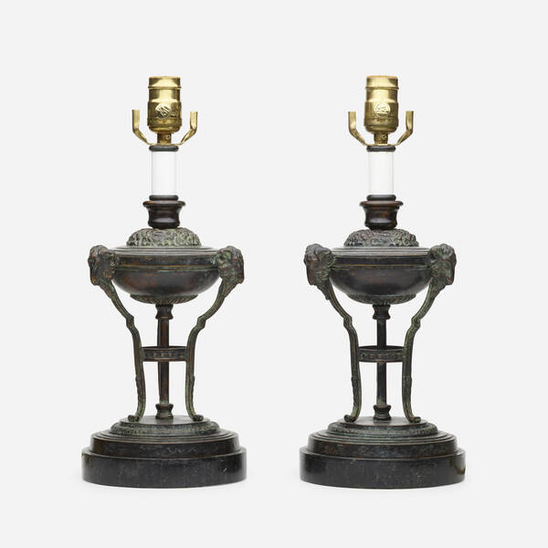 Empire Style. table lamps, pair.