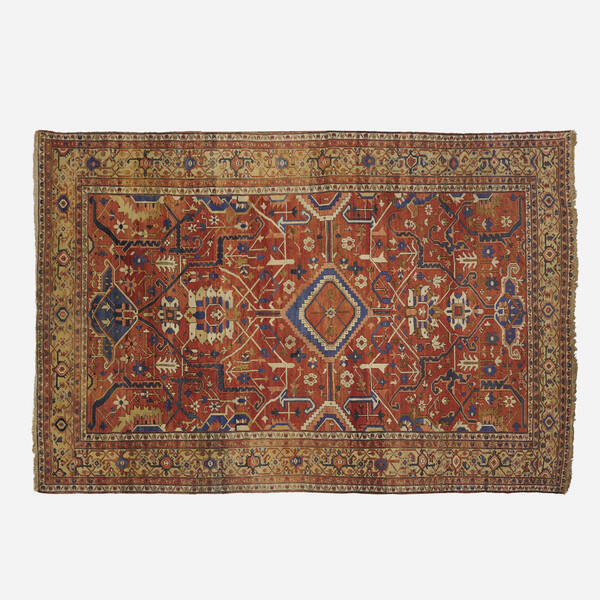 . Heriz low pile carpet. c. 1880,