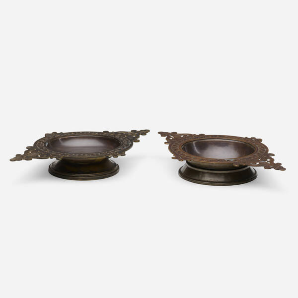 Oscar Bach. ashtrays, set of two. c.