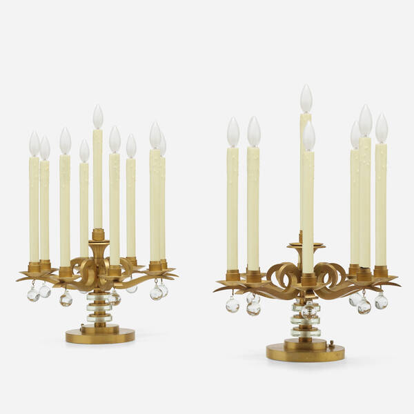 Hollywood Regency. table lamps, pair.