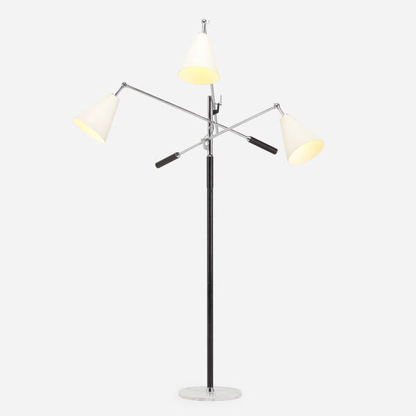 Italian. floor lamp. c. 1955, chrome-plated