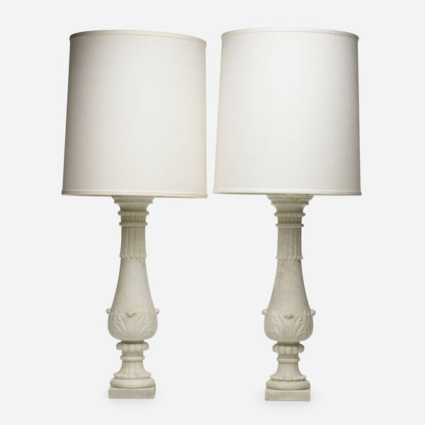 19th Century baluster lamps pair  3a05bf