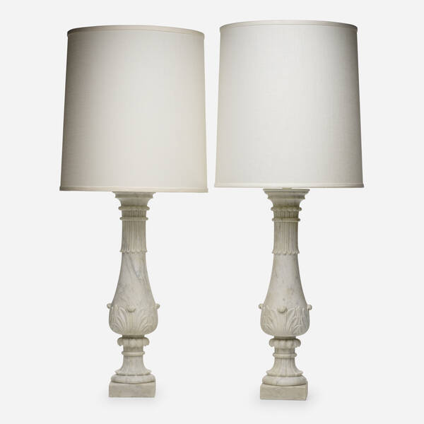 19th Century baluster lamps pair  3a05cc