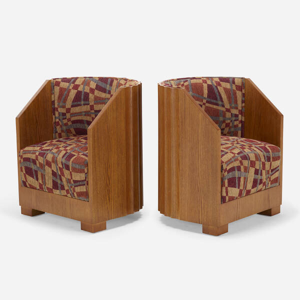Art Deco. lounge chairs, pair.