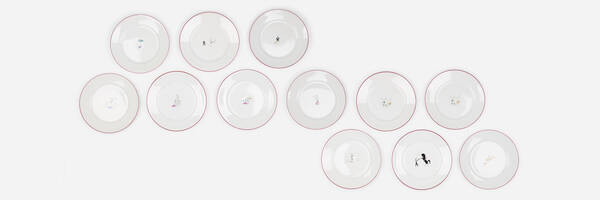 Gio Ponti Il Circo plates set 3a0654