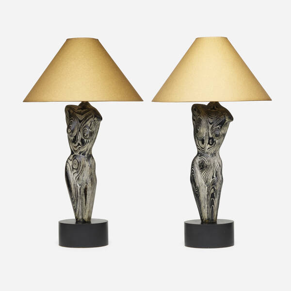 Yasha Heifetz. figural table lamps,