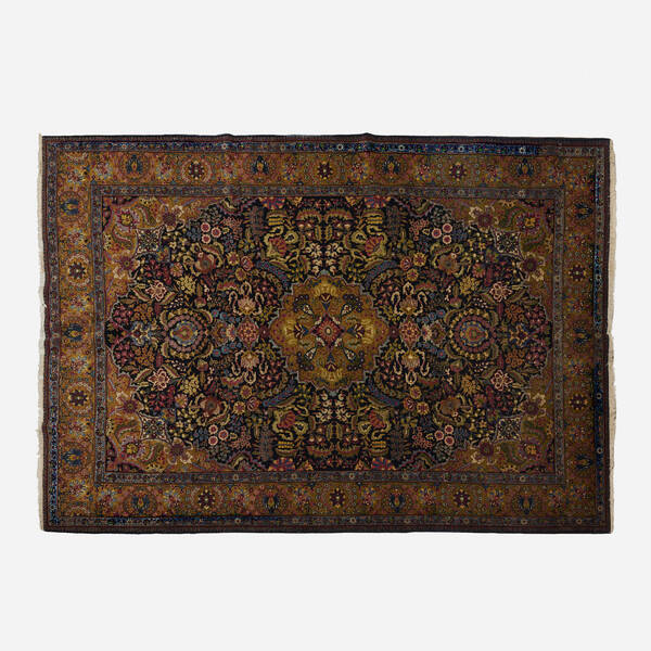 Persian Tabriz. low pile carpet.