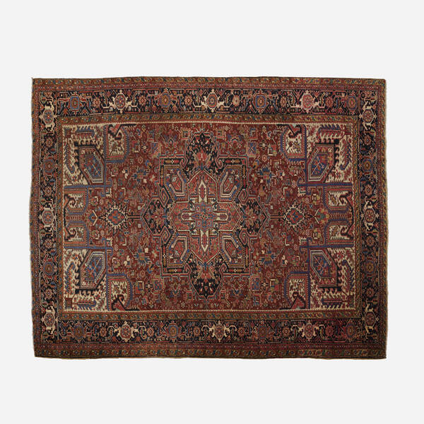 Persian Heriz. low pile carpet.