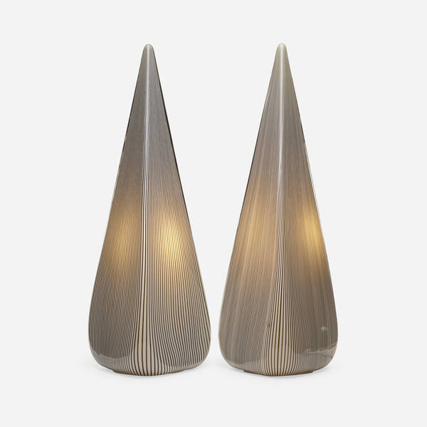 Murano. lamps, pair. c. 1975, blown