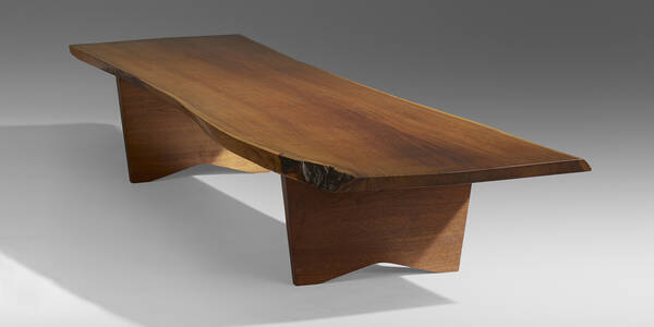 George Nakashima. Slab coffee table.