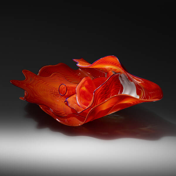 Dale Chihuly Vermilion and Orange 3a0822