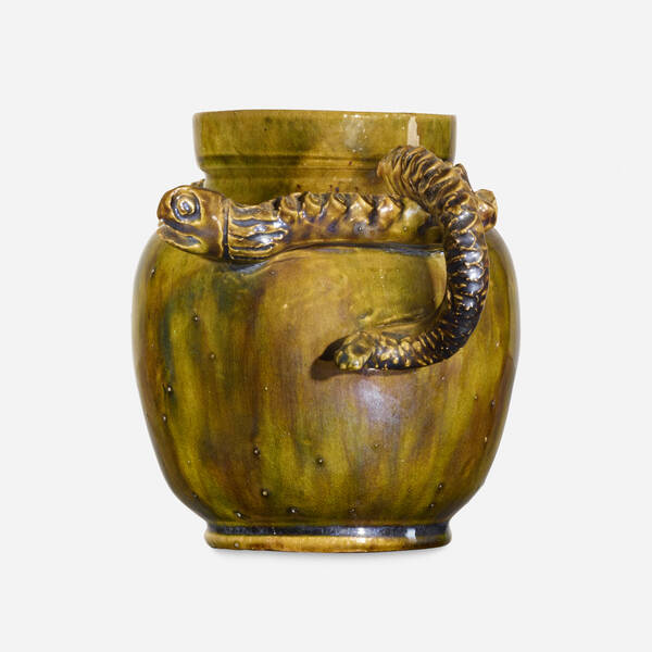 George E. Ohr. snake vase. 1895-96,