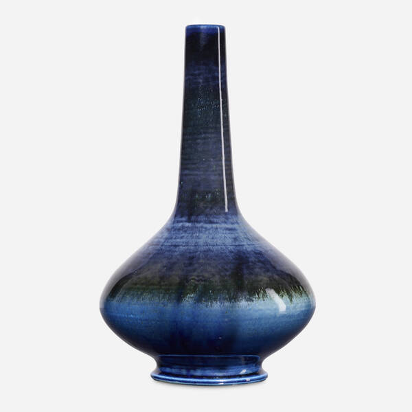 Charles Fergus Binns. vase. 1934, blue