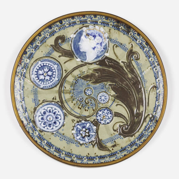 Taxile Doat plaque glazed porcelain 3a0949