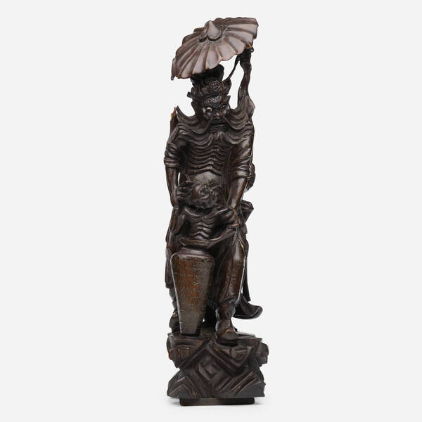 Chinese. figure of Zhong Kui. hardwood,