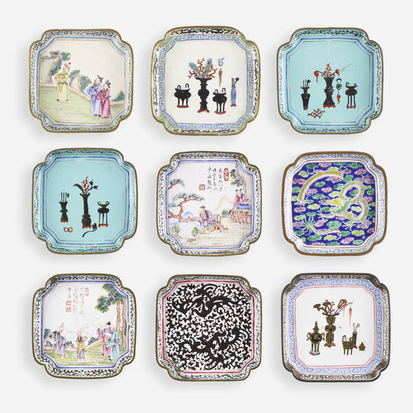 Chinese. Canton enamel dishes,