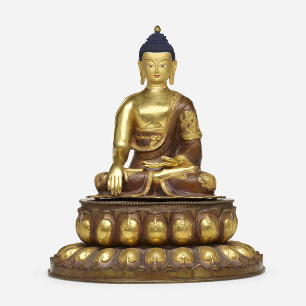 . Buddha Shakyamuni. gilt, patinated,