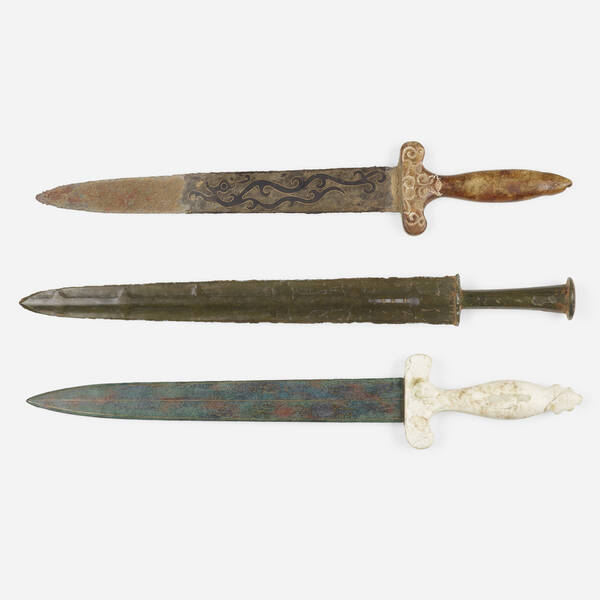Chinese. short swords, set of three.