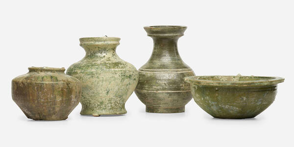 Chinese. vessels, set of four. Han Dynasty,