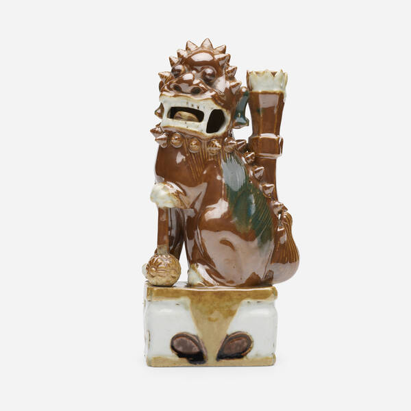 Chinese. Copper-Red Fu Lion joss