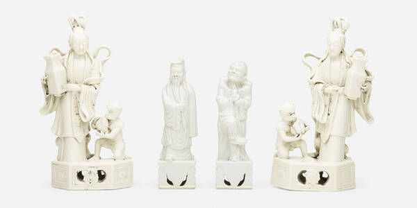 Chinese. Blanc de Chine figures,