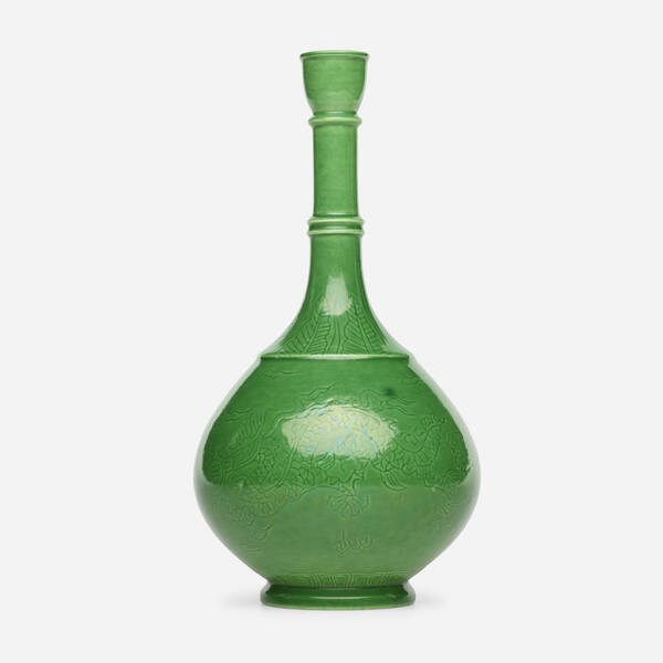 Chinese bottle vase glazed porcelain  3a0a3a
