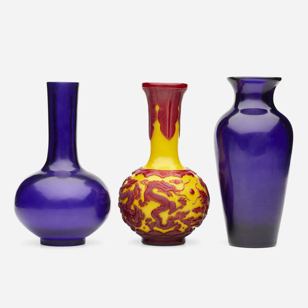 Chinese Peking glass vases collection 3a0a49