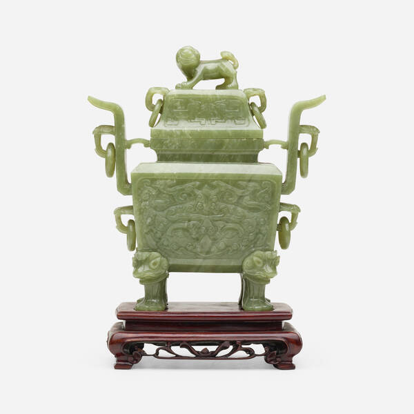 Chinese spinach green jade archaistic 3a0a6f