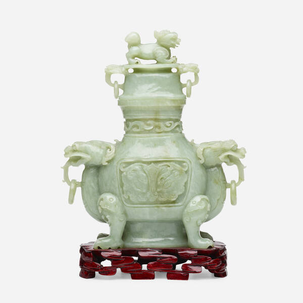 Chinese Large jadeite censer and 3a0a80