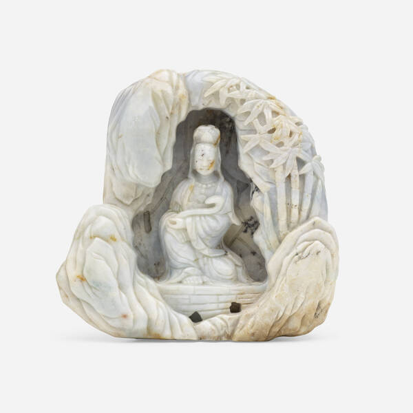 Chinese lavender jadeite Guanyin  3a0a86