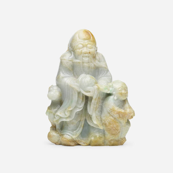 Chinese. jadeite figure of Shoulao.
