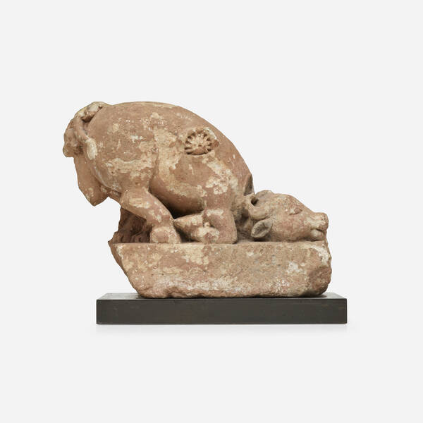 Indian. sacred cow figure. 14th-16th