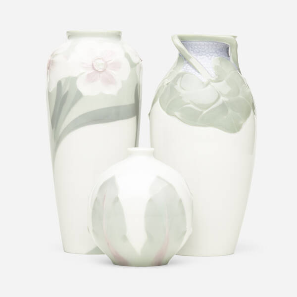 Rörstrand. vases, collection of three.