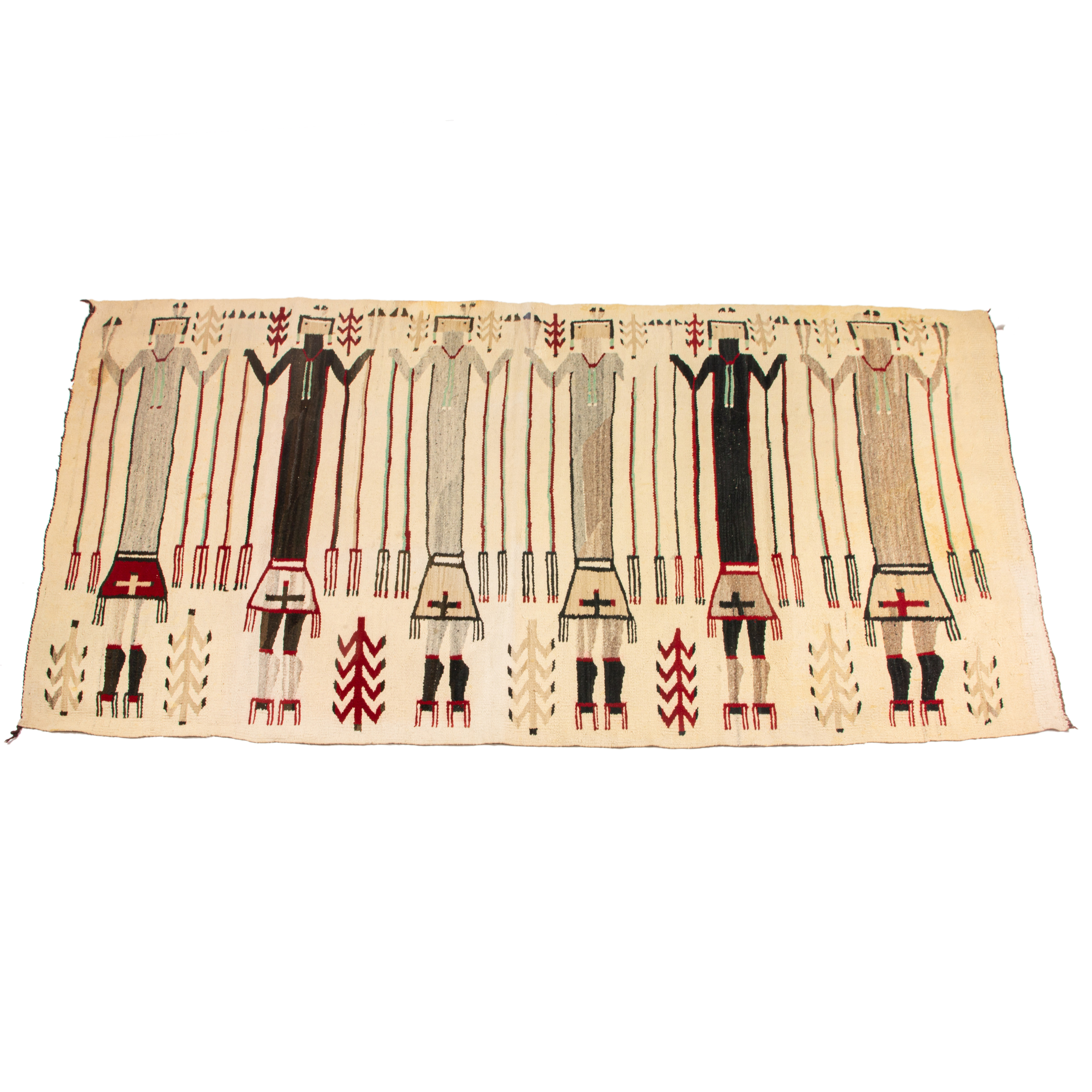 A LARGE NATIVE AMERICAN YEI BLANKET 3a3445