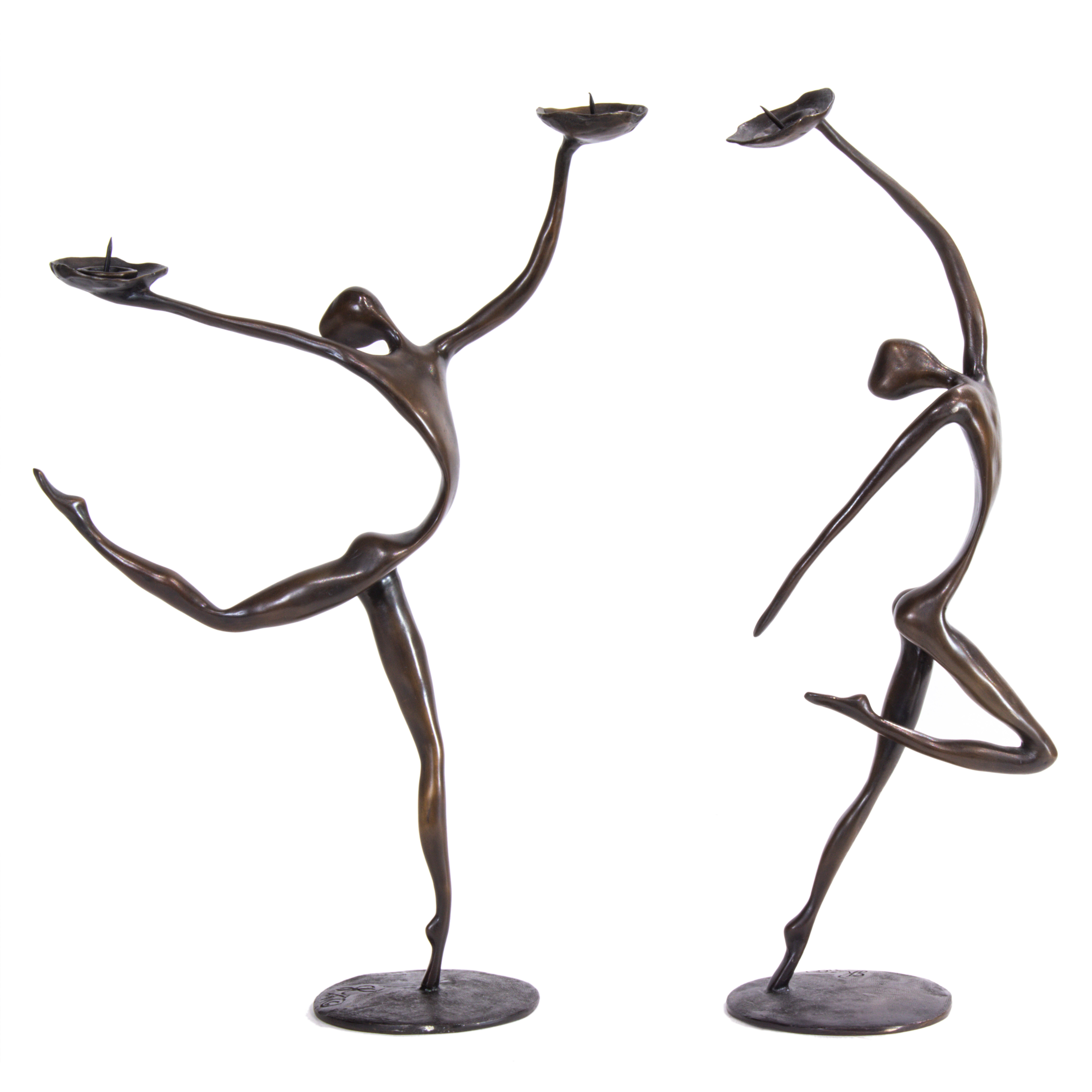 A PAIR OF JOHN KENNEDY BRONZE FIGURAL 3a3508