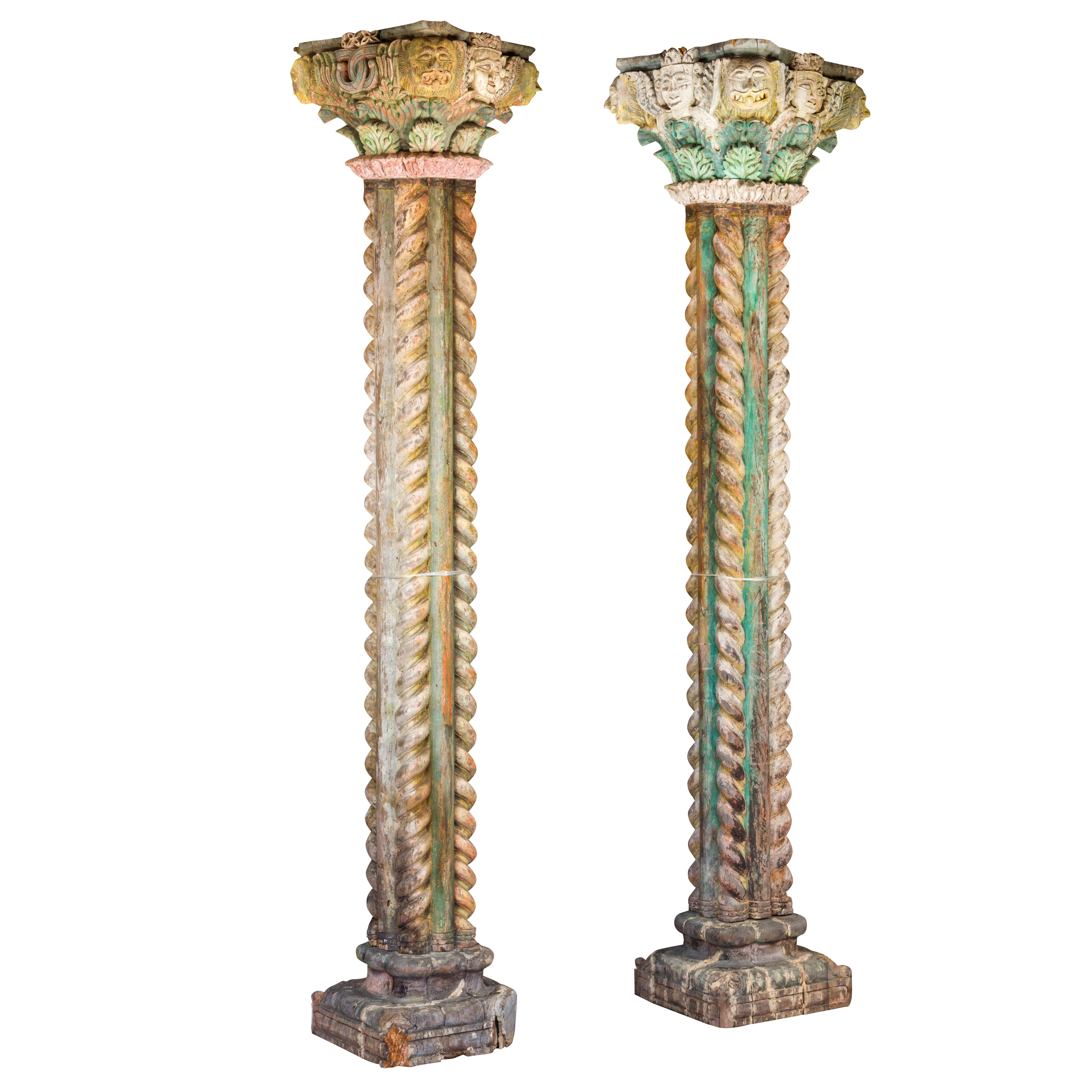 A MONUMENTAL PAIR OF EAST INDIAN