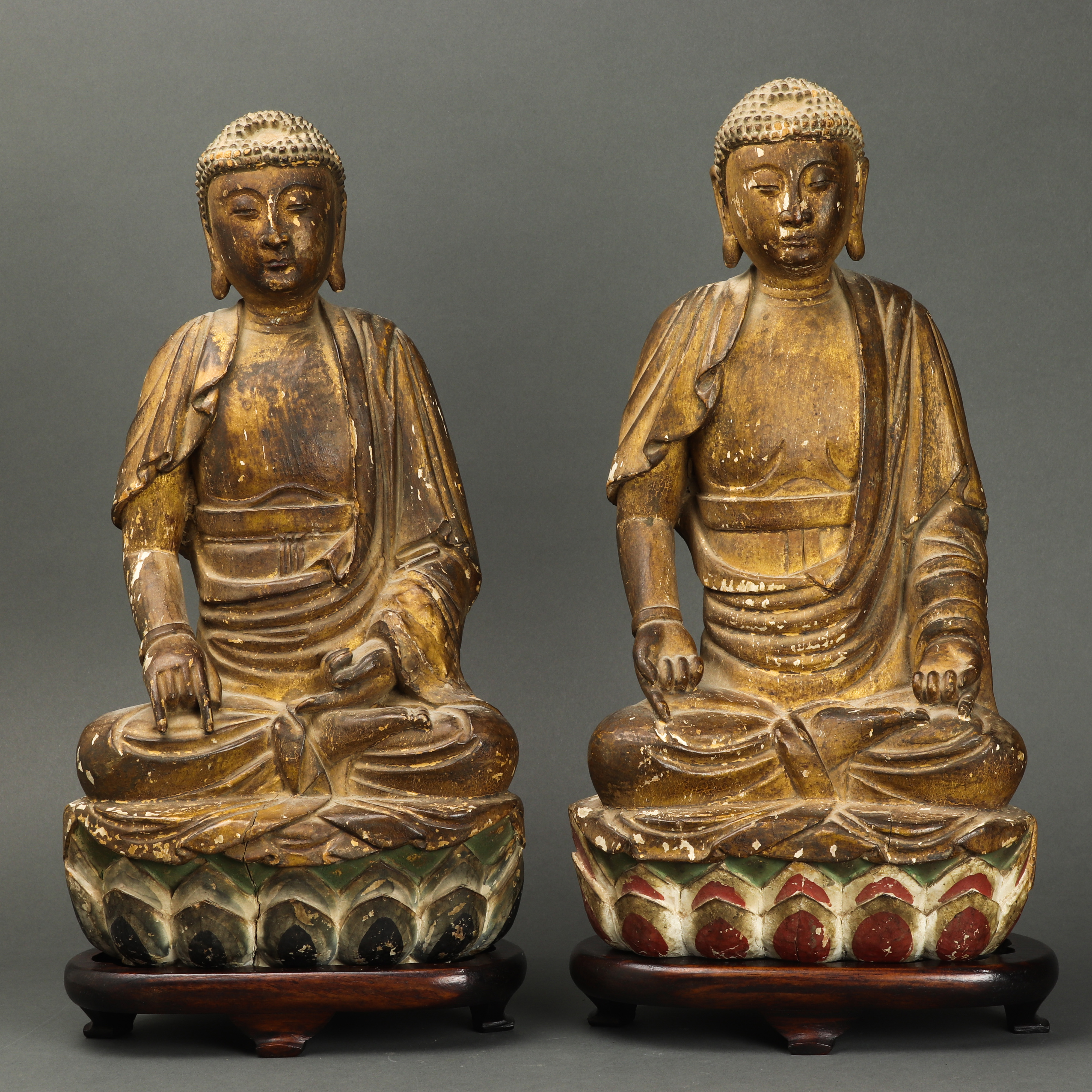  LOT OF 2 CHINESE GILT AND POLYCHROME 3a3553