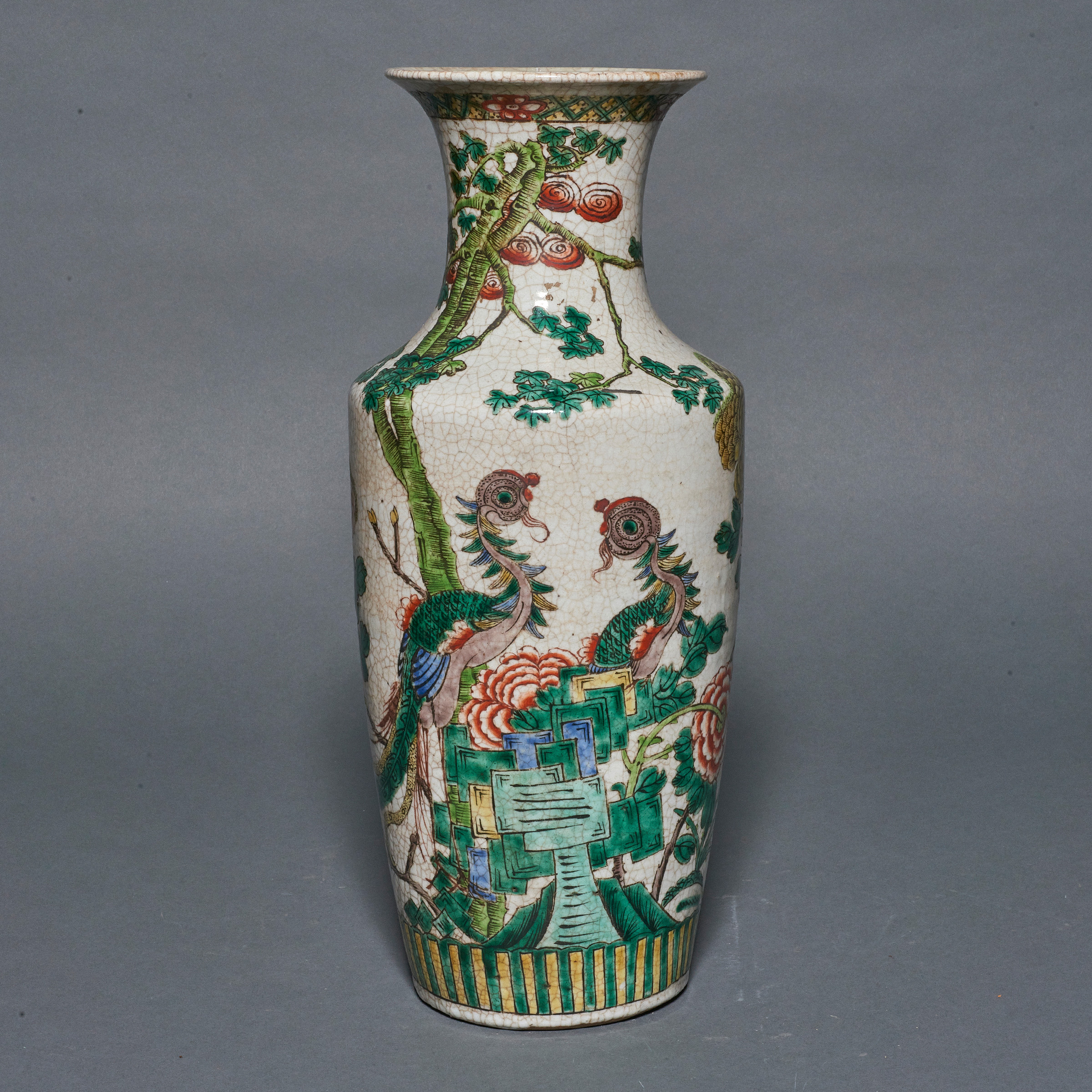 CHINESE FAMILLE VERTE CRACKLE GLAZED