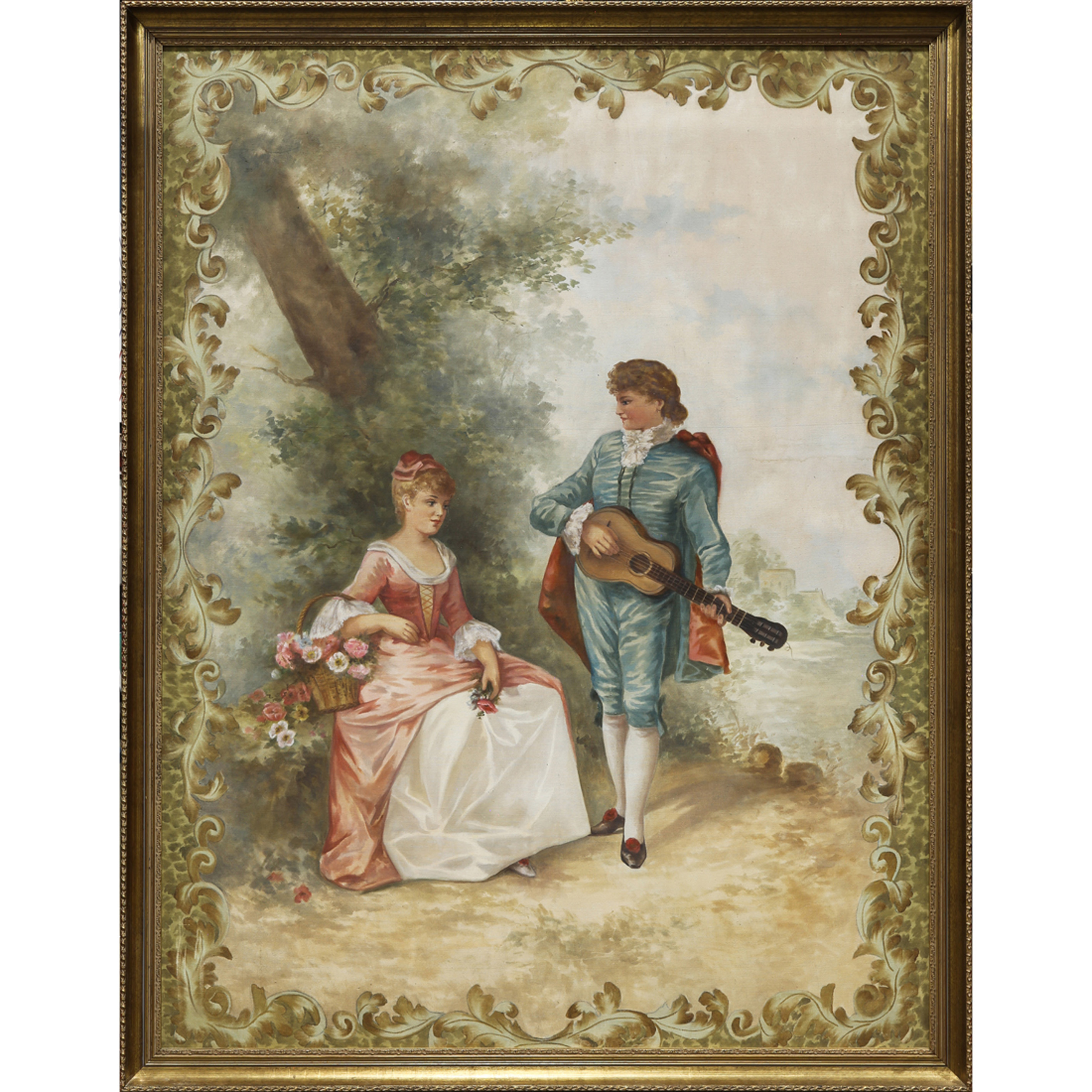 PAINTING COURTING SCENE Continental 3a358b